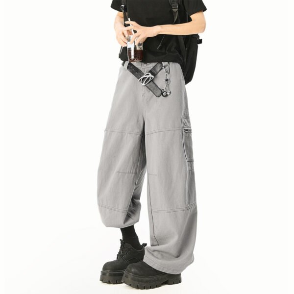 Trendy Casual Cargo Pants Men  Sense Loose Wide Leg Trousers - Image 7