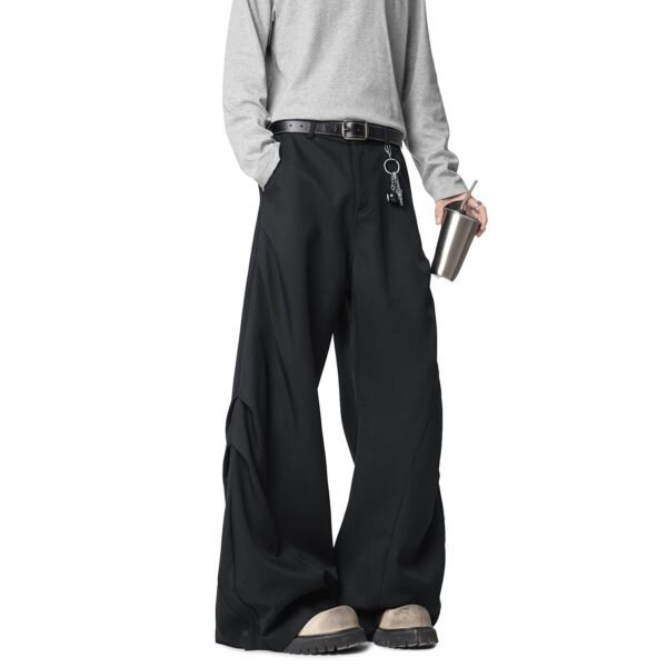 Pants for Men Thin Ice Silk Loose Straight Wide Leg Casual Long Trousers