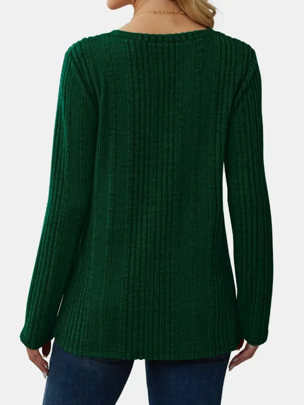 Solid color knitted sweater lightweight waistband sweater fashionable - Image 12