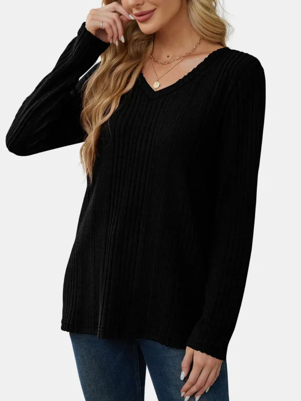 Solid color knitted sweater lightweight waistband sweater fashionable - Image 20