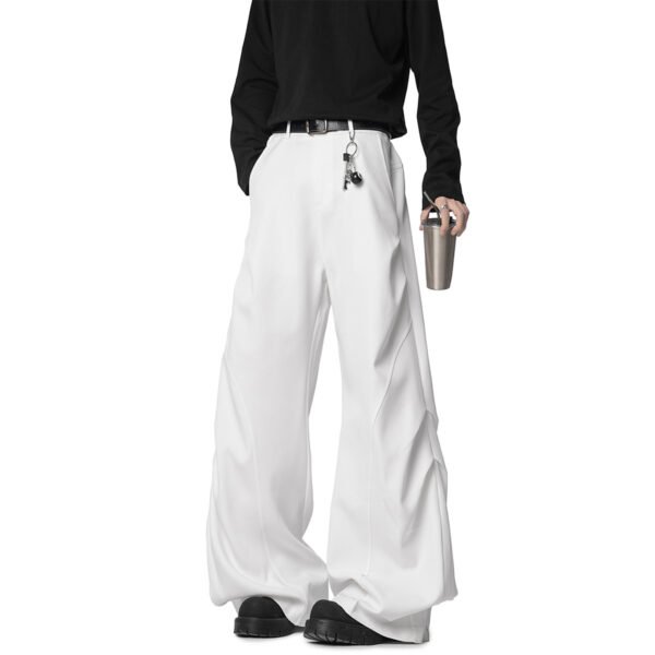 Pants for Men Thin Ice Silk Loose Straight Wide Leg Casual Long Trousers - Image 7