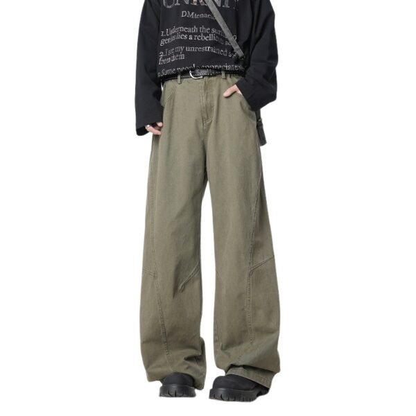Men's Spring Lumberjack Pants Loose Straight Leg Tapered Casual Pants - Image 5