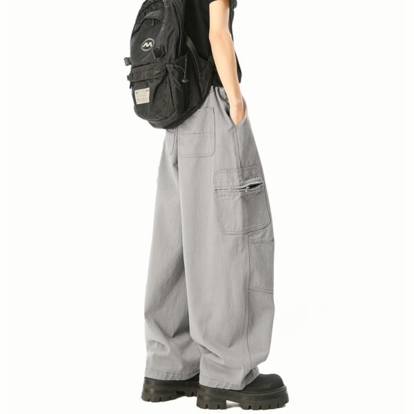 Trendy Casual Cargo Pants Men  Sense Loose Wide Leg Trousers - Image 3