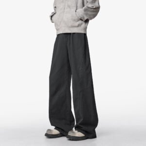 Men's Spring Lumberjack Pants Loose Straight Leg Tapered Casual Pants