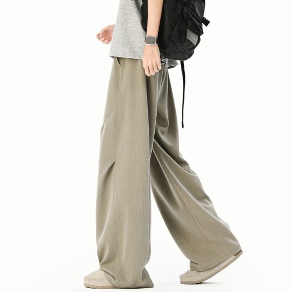 Cleanfit Trousers for Men Loose Fit Casual Floor-Length Straight-Leg Long Pants - Image 2