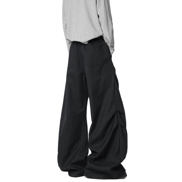 Pants for Men Thin Ice Silk Loose Straight Wide Leg Casual Long Trousers - Image 3
