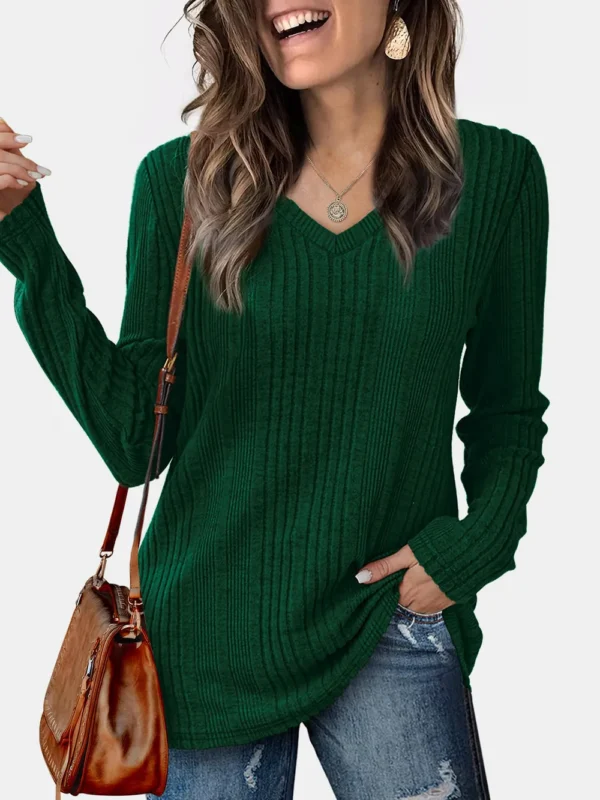 Solid color knitted sweater lightweight waistband sweater fashionable - Image 10