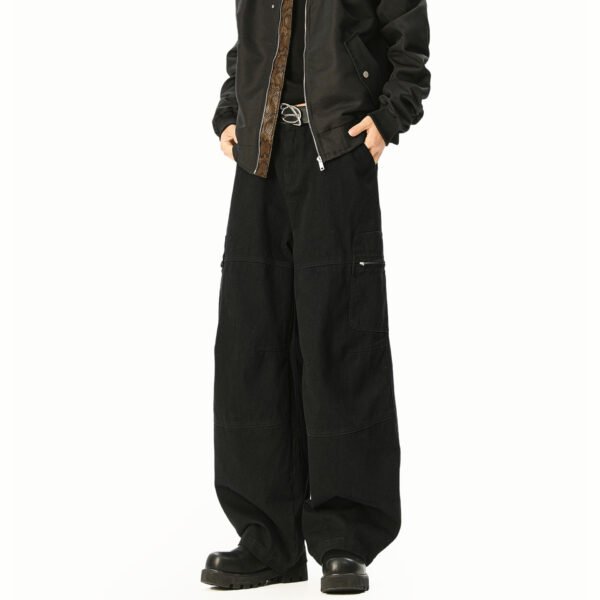 Trendy Casual Cargo Pants Men  Sense Loose Wide Leg Trousers - Image 4
