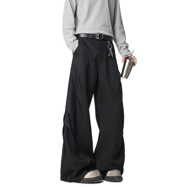 Pants for Men Thin Ice Silk Loose Straight Wide Leg Casual Long Trousers - Image 6