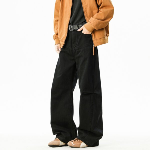 Design Men's Loose Pleated Wide-Leg Casual Work Pants - Image 6