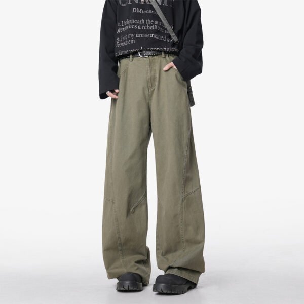 Men's Spring Lumberjack Pants Loose Straight Leg Tapered Casual Pants - Image 8