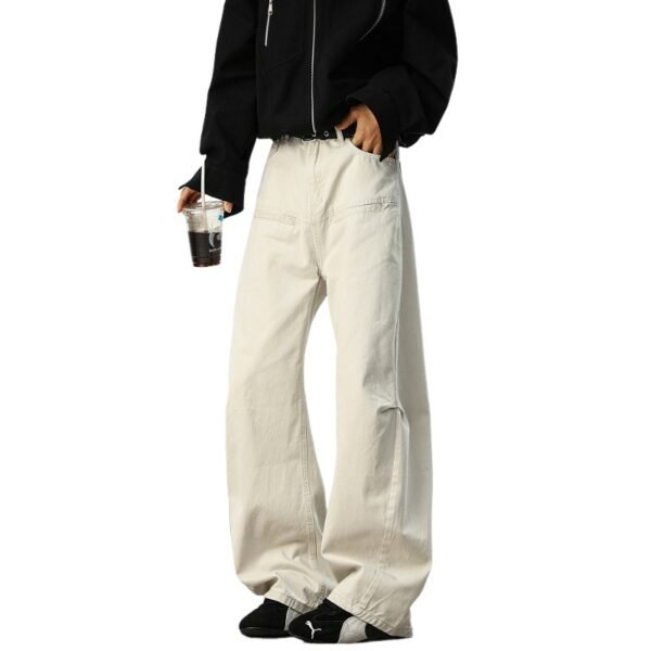 Design Men's Loose Pleated Wide-Leg Casual Work Pants - Image 5