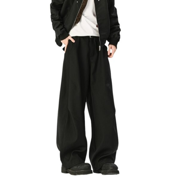 Cleanfit Trousers for Men Loose Fit Casual Floor-Length Straight-Leg Long Pants - Image 5