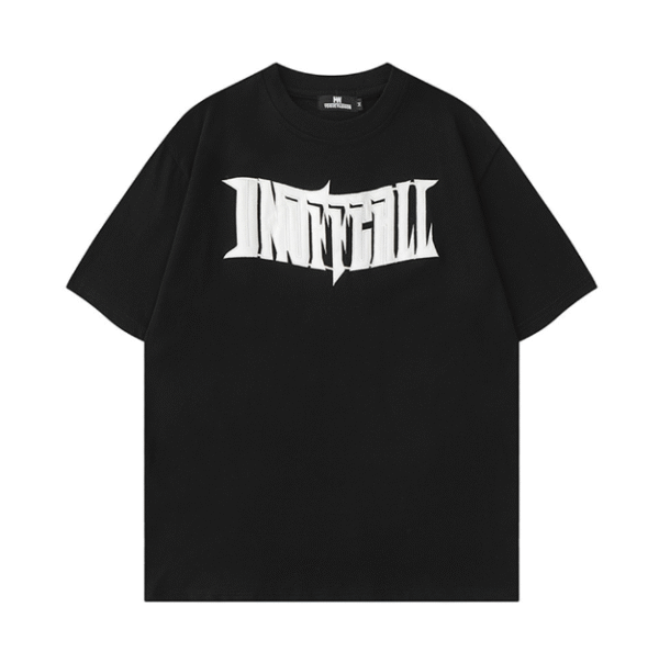 Letter embroidered skeleton print short sleeved T shirt design sense niche men summer street trend half sleeved top - Image 5