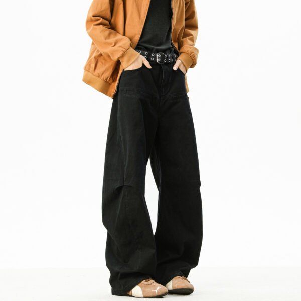 Design Men's Loose Pleated Wide-Leg Casual Work Pants - Image 4