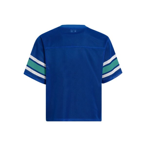 Street INS Breathable Hollow-out Letter Print Short Sleeve Jersey Design Sense Sport Outerwear Top T-Shirt Unisex - Image 4