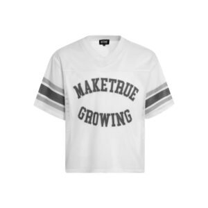 Street INS Breathable Hollow-out Letter Print Short Sleeve Jersey Design Sense Sport Outerwear Top T-Shirt Unisex